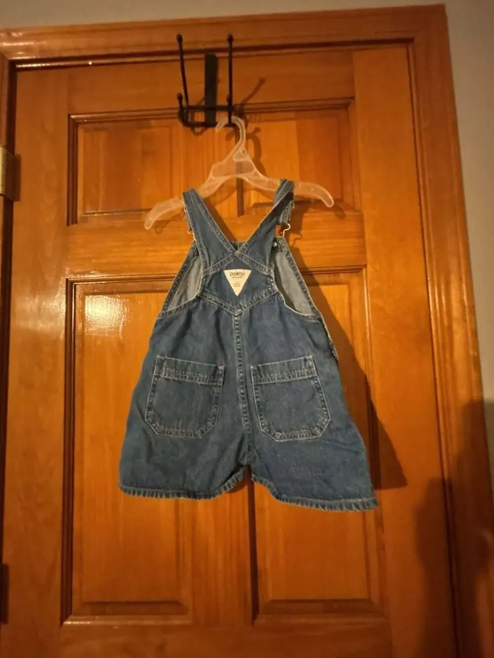 OshKosh B'gosh Classic Blue Denim Shortalls Overalls Size 3T